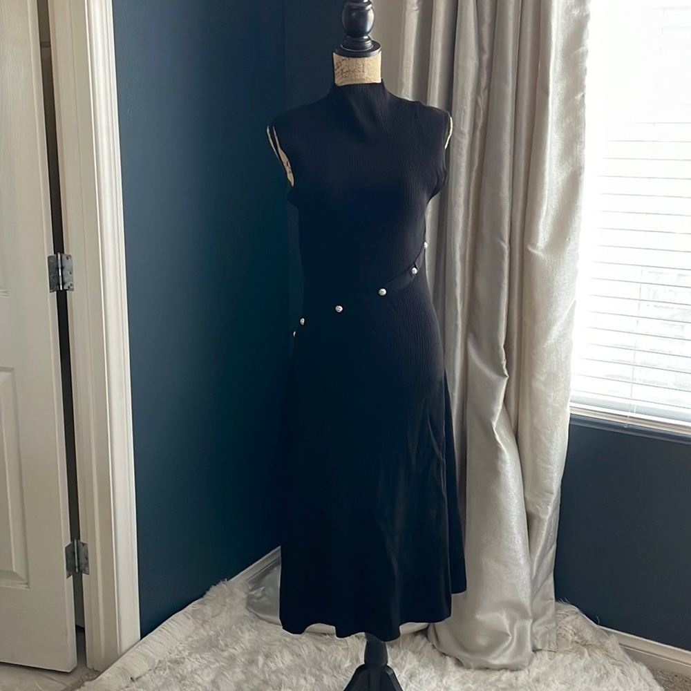 INC International Concepts Black Dress with Stud Details Size Petite XL
